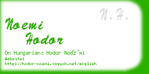 noemi hodor business card